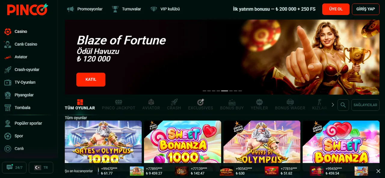 Pinco oyunlar ve eğlence dünyası